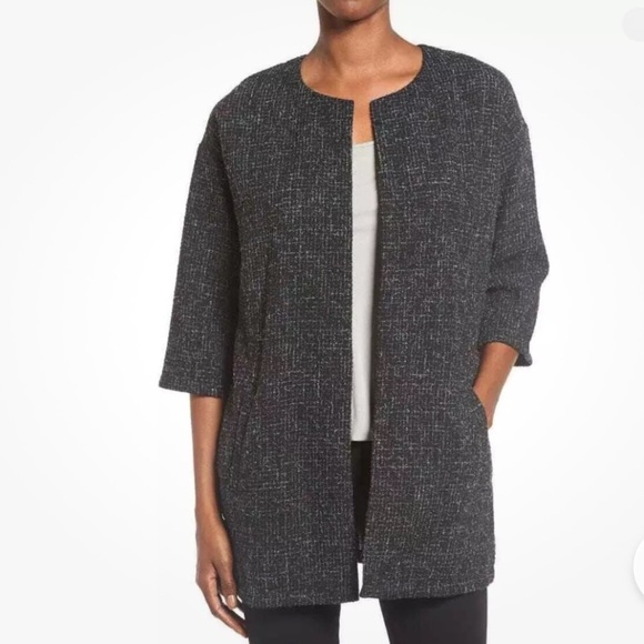 Eileen fisher Womens black briar patch Open Blazer M - Picture 1 of 9
